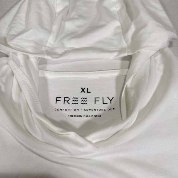 NWT Free Fly Bamboo Shade Hoodie II Lightweight Pullover Womens XL White - Picture 3 of 6